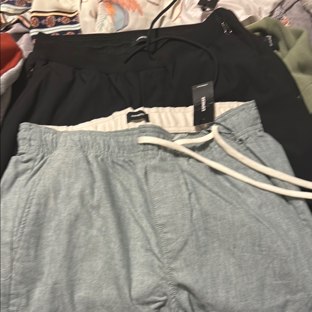 Black and Light Blue Jogger Pants